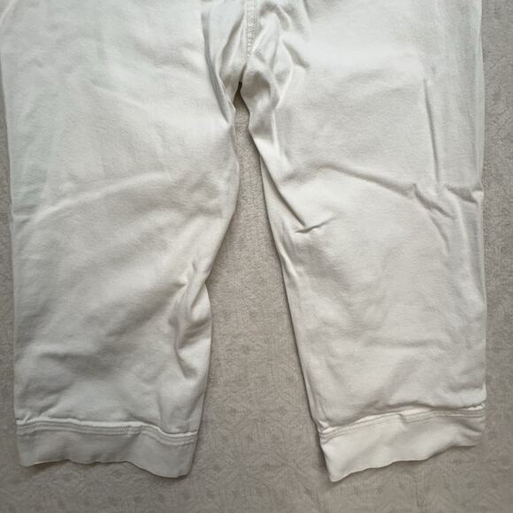 Vtg Y2K Tommy Hilfiger Hipster Capri Jeans White Button Cuff Denim Size 16 - Picture 10 of 10